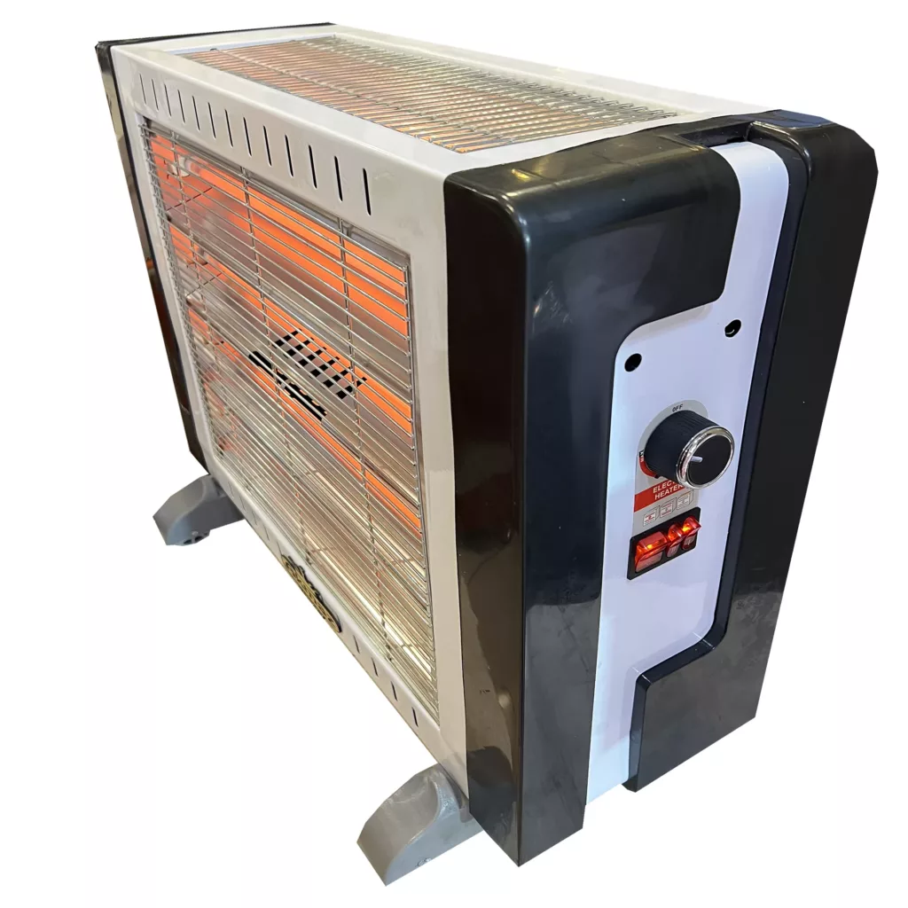 بخاری برقی آکماز مدل 6 شعله فن دار چرخ دار