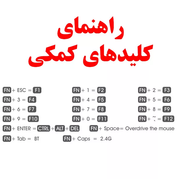 مینی کیبورد بی سیم ری مدل i4، دارای تاچ پد، نورپردازی تک رنگ