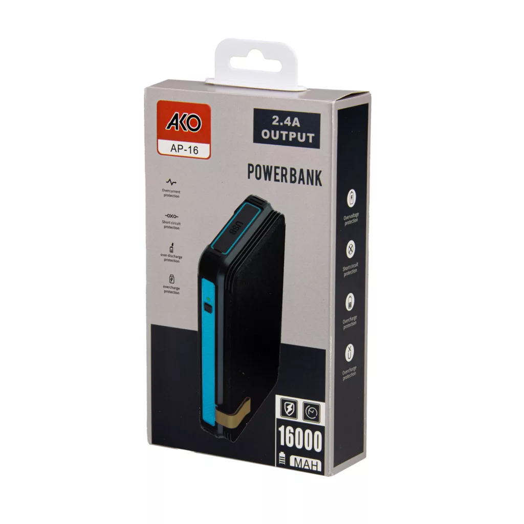 پاوربانک آکو مدل AP-16 ظرفیت 16000 میلی آمپر ساعت