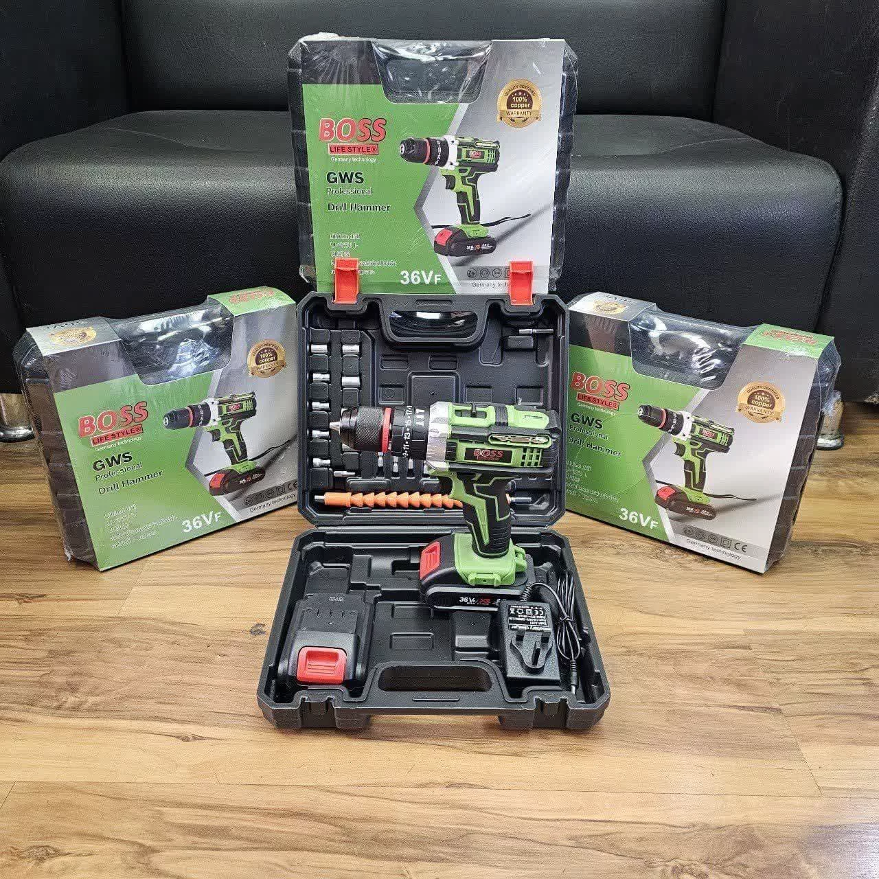 مجموعه 27 عددی دریل چکشی باس مدل 36V