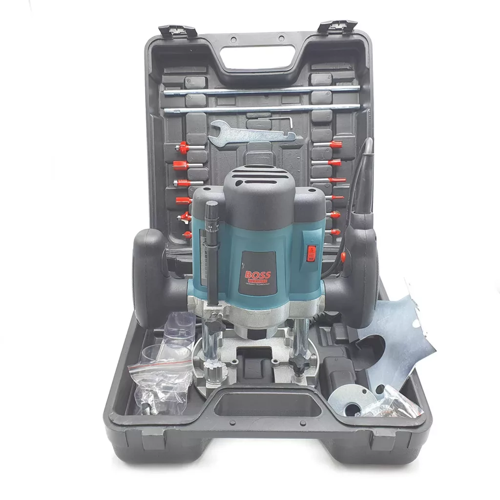 دستگاه اور فرز نجاری باس مدل کیفی  کد BS40802 مجموعه 13 عددی