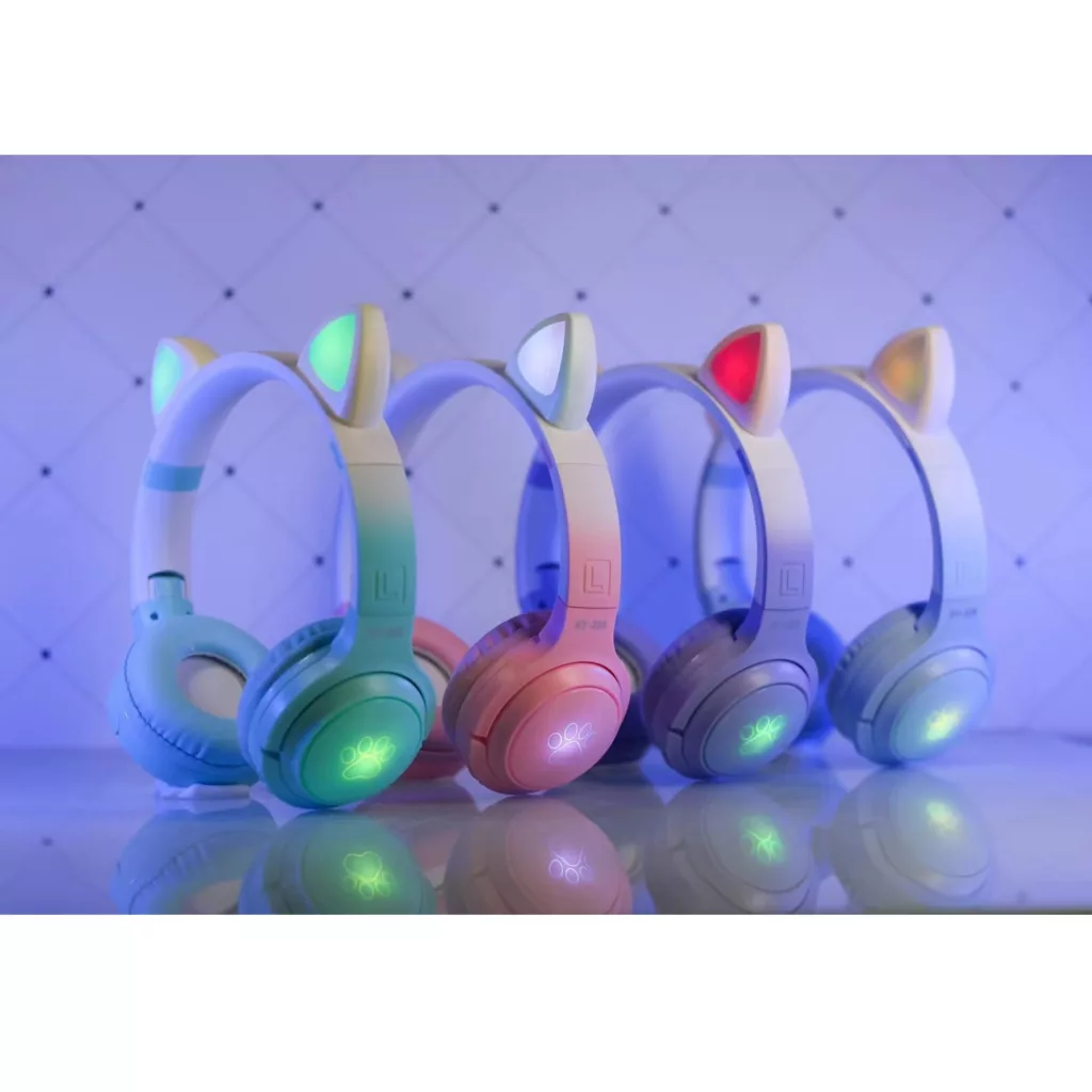 هدفون بی سیم طرح گربه ای مدل XY-226