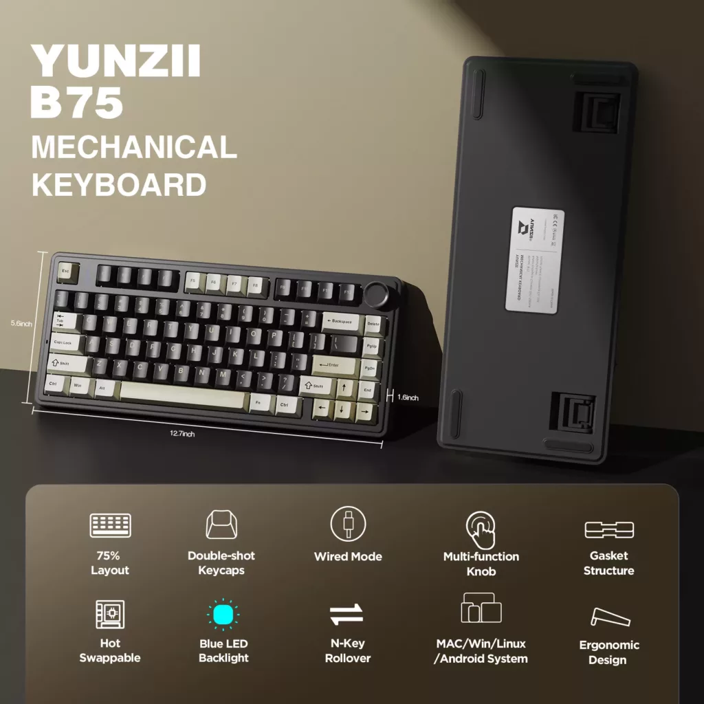 کیبورد یونزی مدل B75RGB