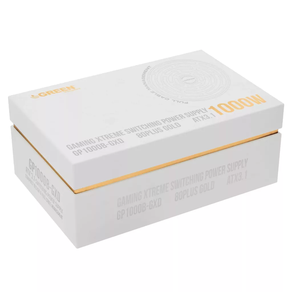 منبع تغذیه کامپیوتر 1000W وات گرین مدل GP1000B-GXD White (ATX 3.1)