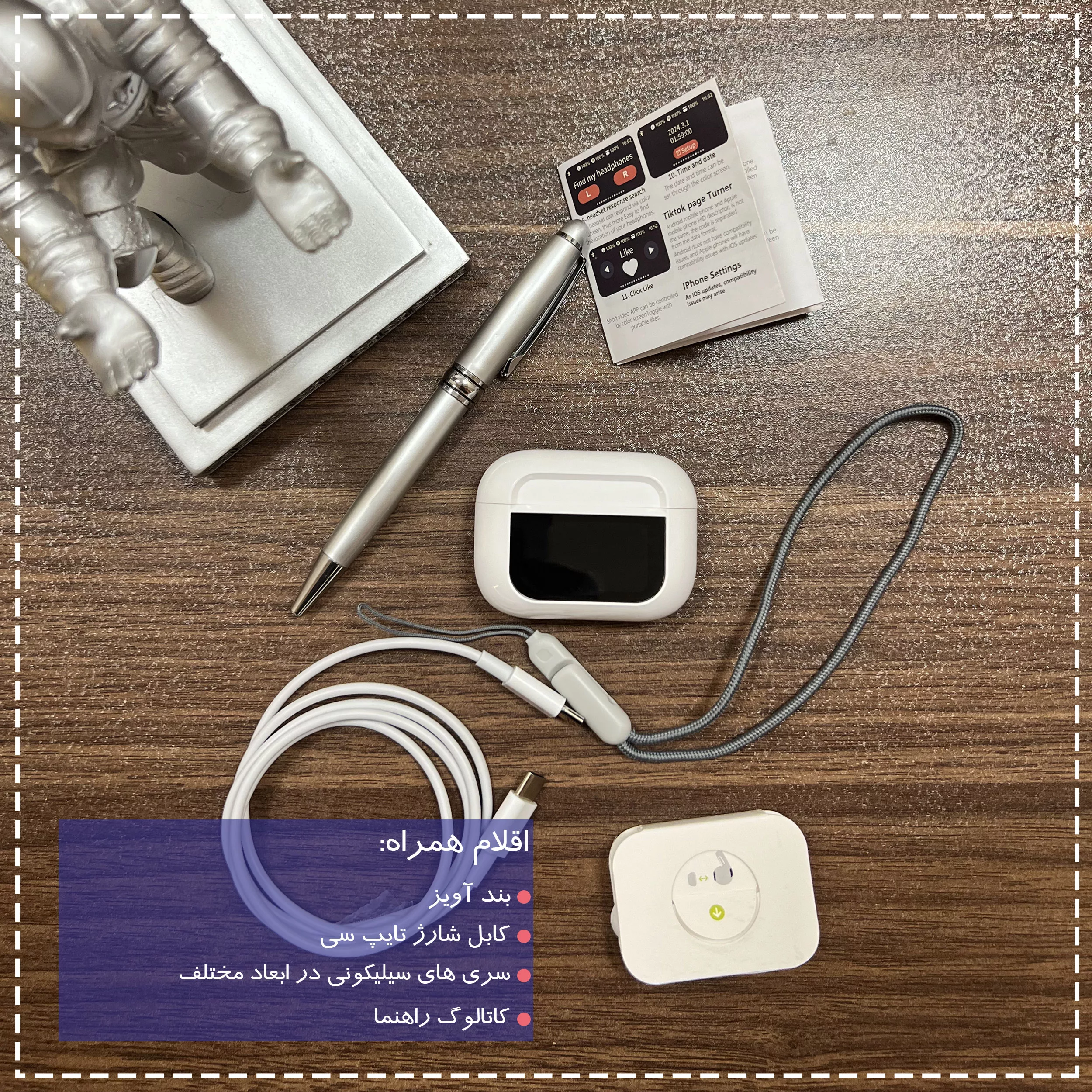 هندزفری بلوتوثی مدل AirPods Touch Noice Cancelling