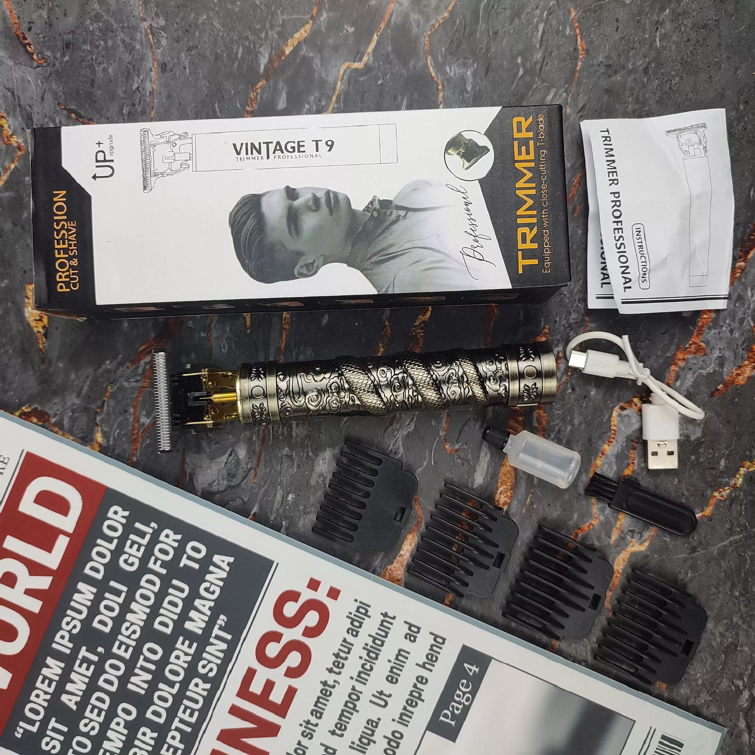 ماشین اصلاح موی سر و صورت وینتیج مدل T9 Upgrade plus