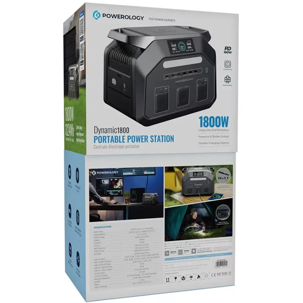 پاور استیشن پاورولوجی مدل DAYNAMIC 1800 ظرفیت ۳۲۰۰۰۰ هزار میلی امپر