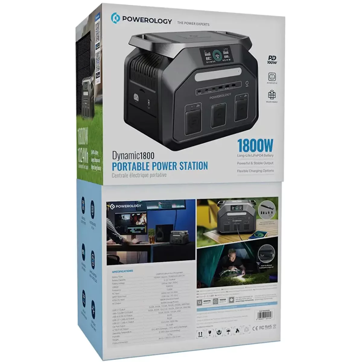 پاور استیشن پاورولوجی مدل DAYNAMIC 1800 ظرفیت ۳۲۰۰۰۰ هزار میلی امپر