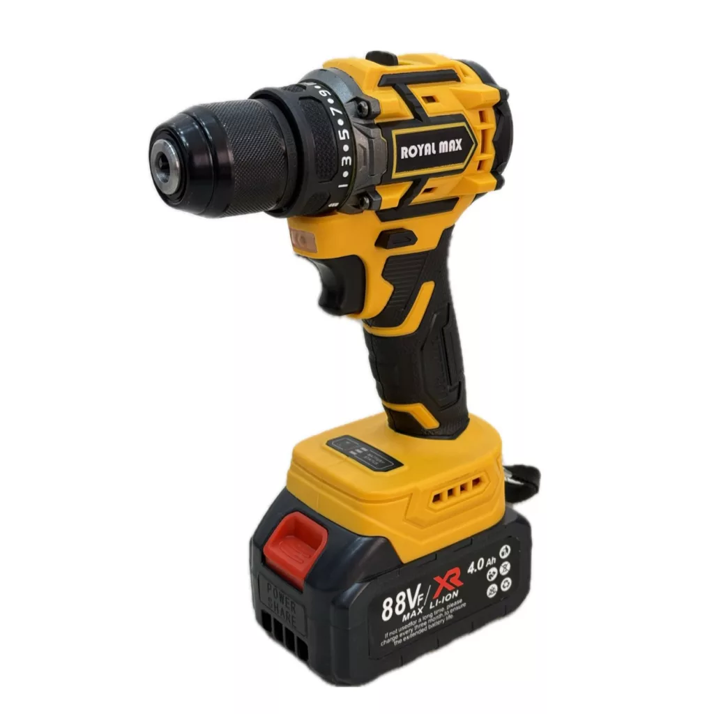 دریل پیچ گوشتی شارژی براشلس رویال مکس مدل 88VOLT مجموعه 42 عددی