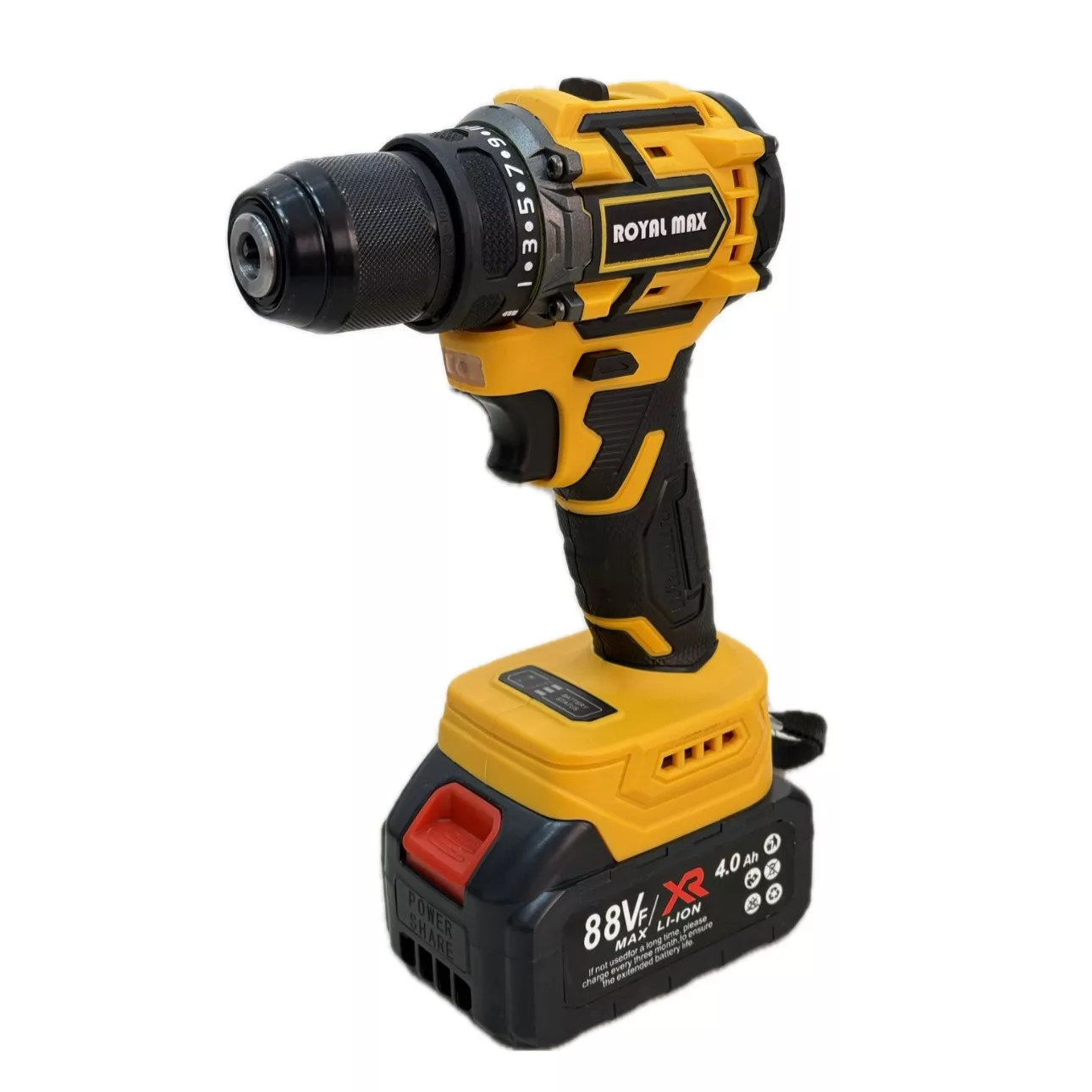 دریل پیچ گوشتی شارژی براشلس رویال مکس مدل 88VOLT مجموعه 42 عددی