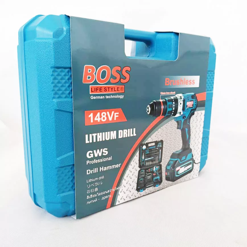 مجموعه 33 عددی دریل چکشی شارژی 13 میلی متری 148 ولت باس مدل 148VF-Brushless