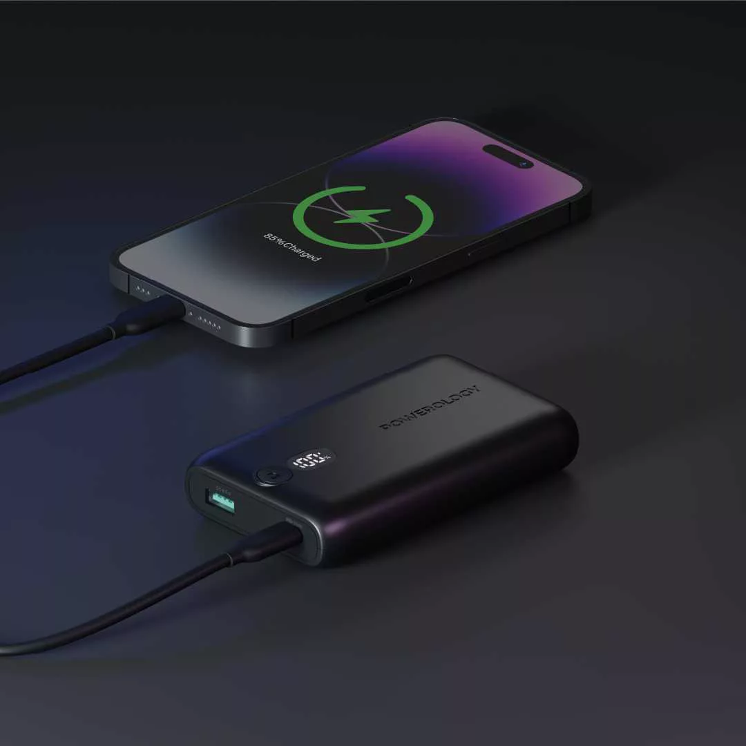 پاوربانک پاورولوجی مدل onyx PPBCHA18 ظرفیت 10050 میلی آمپر ساعت