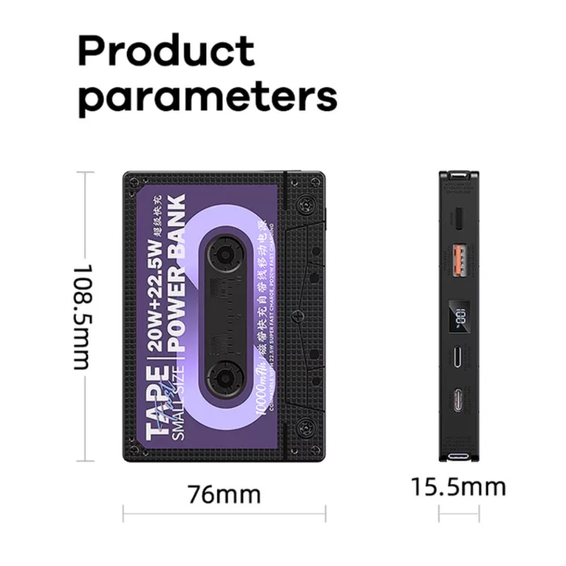 پاوربانک ریمکس مدل کاست RPP-533 ظرفیت 10000 میلی آمپر ساعت