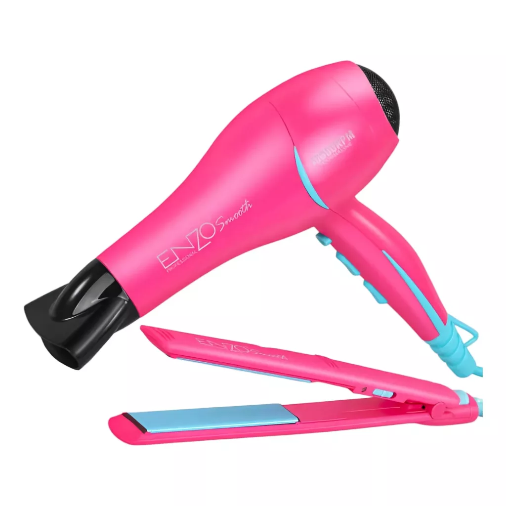 سشوار حرفه ای انزو پروفیشینال مدل 8801 همراه اتو مو