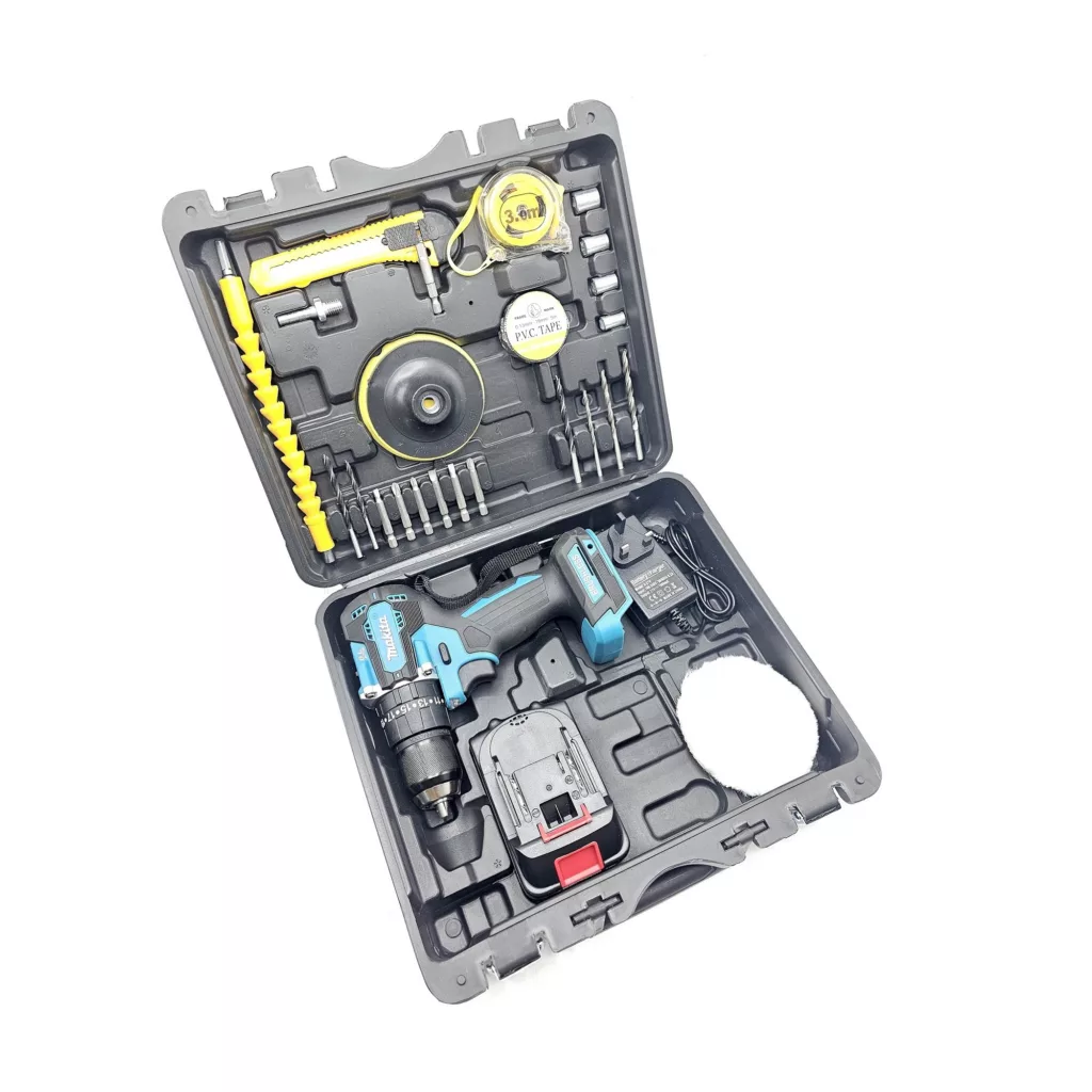 دریل چکشی صنعتی  مدل براشلس کد 1 مجموعه 27 عددی