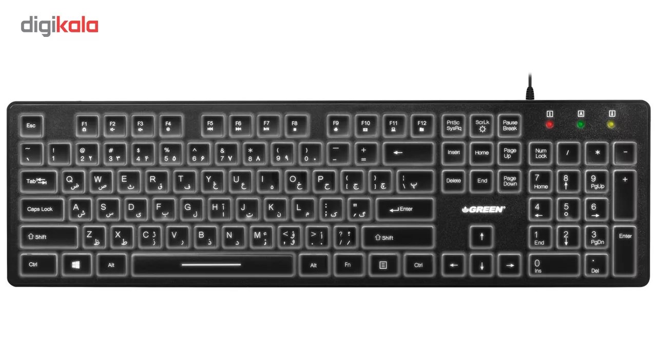 کیبورد گرین مدل GK401 باحروف فارسی