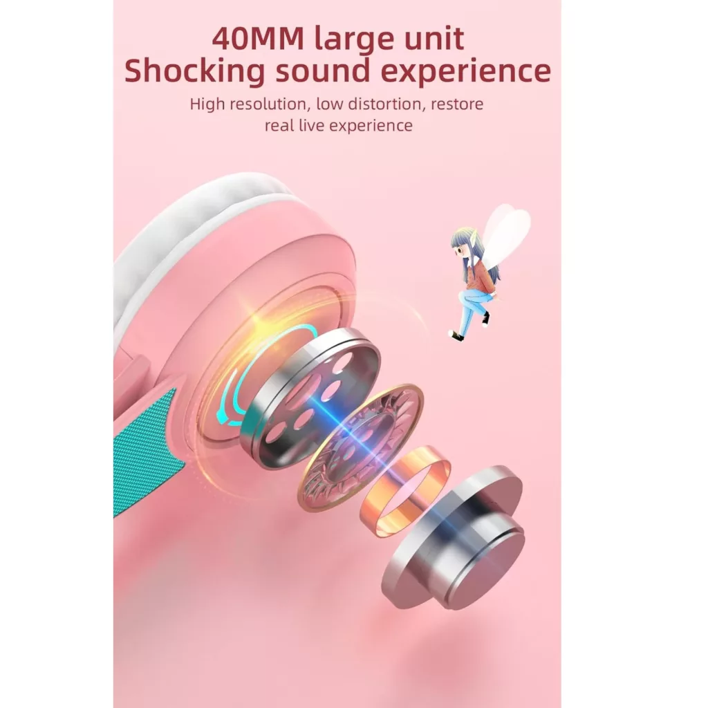 هدست بلوتوثی طرح گربه ای مدل RGB YK-070