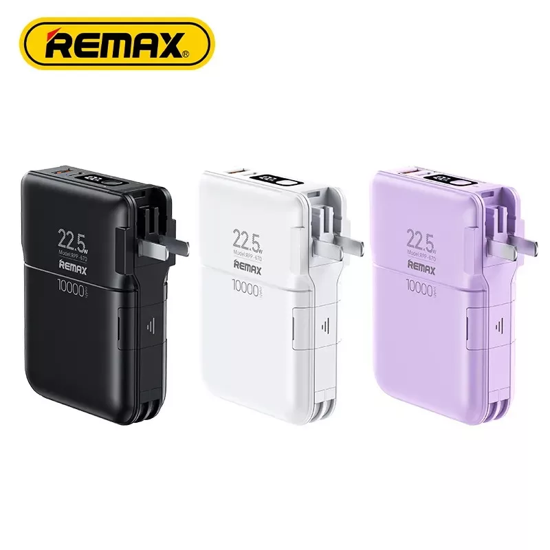 پاوربانک ریمکس مدل RPP-670-Multi compatible Chargers ظرفیت 10000 میلی آمپرساعت