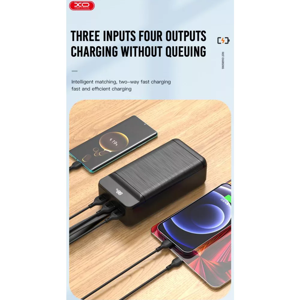 پاوربانک ایکس او مدل pr160 ظرفیت 80000 میلی آمپر ساعت