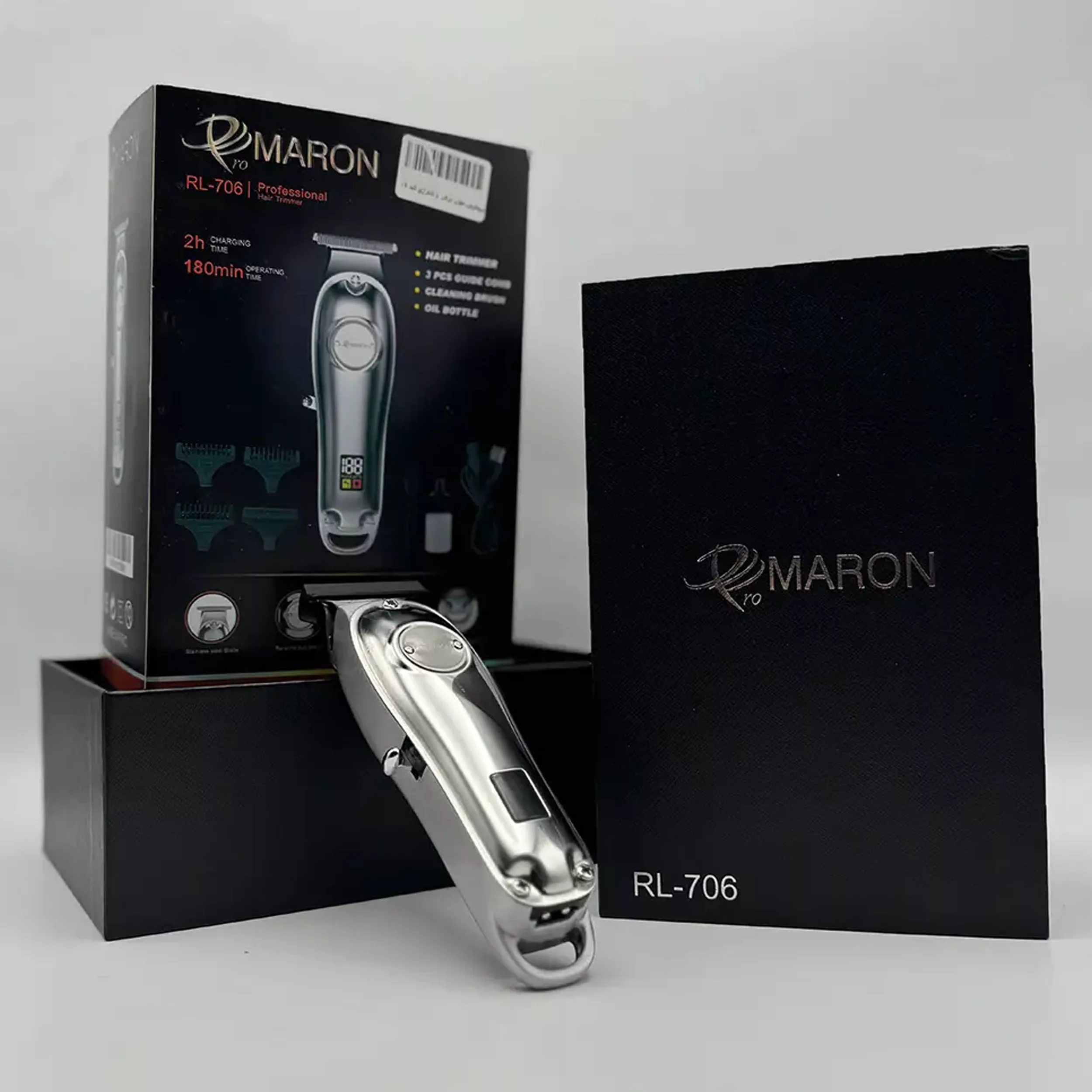 ماشین اصلاح موی سر و صورت پرومارون مدل RL706، اصلاح به صورت تریم، قابلیت اصلاح به صورت صفر، منبع انرژی با باتری قابل شارژ، تکنولوژی اصلاح به صورت صفر زن و خط زن، اندازه اصلاح 2 تا 4