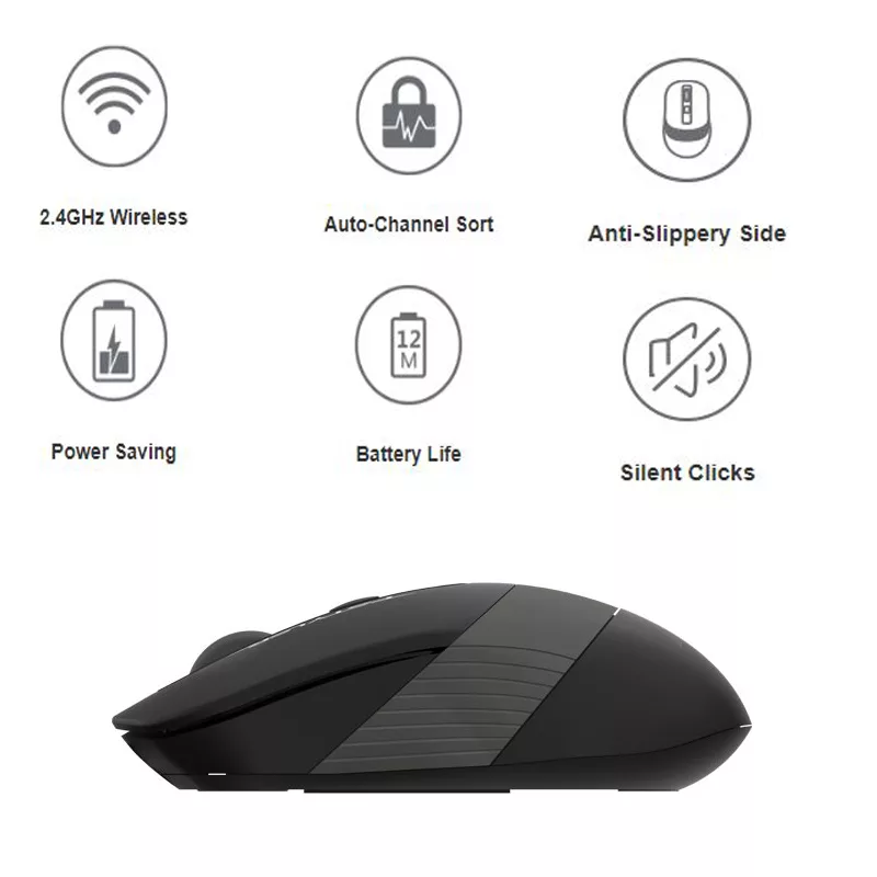 ماوس بی سیم ای فورتک مدل F_G_1O_S_SILNET