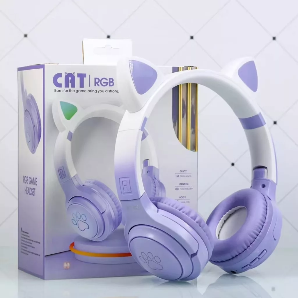 هدفون بی سیم طرح گربه ای مدل XY-226