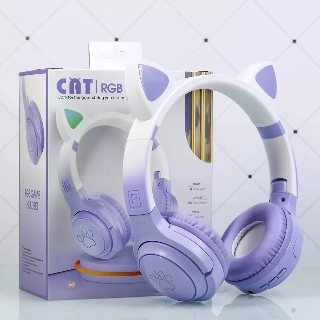 هدفون بی سیم طرح گربه ای مدل XY-226