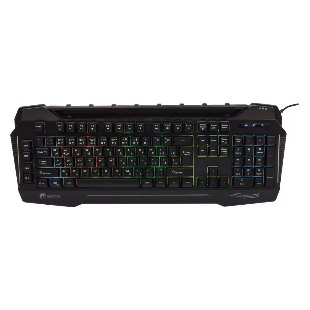 کیبورد گیمینگ گرین مدل GK702-RGB، Full-Size نورپردازی RGB