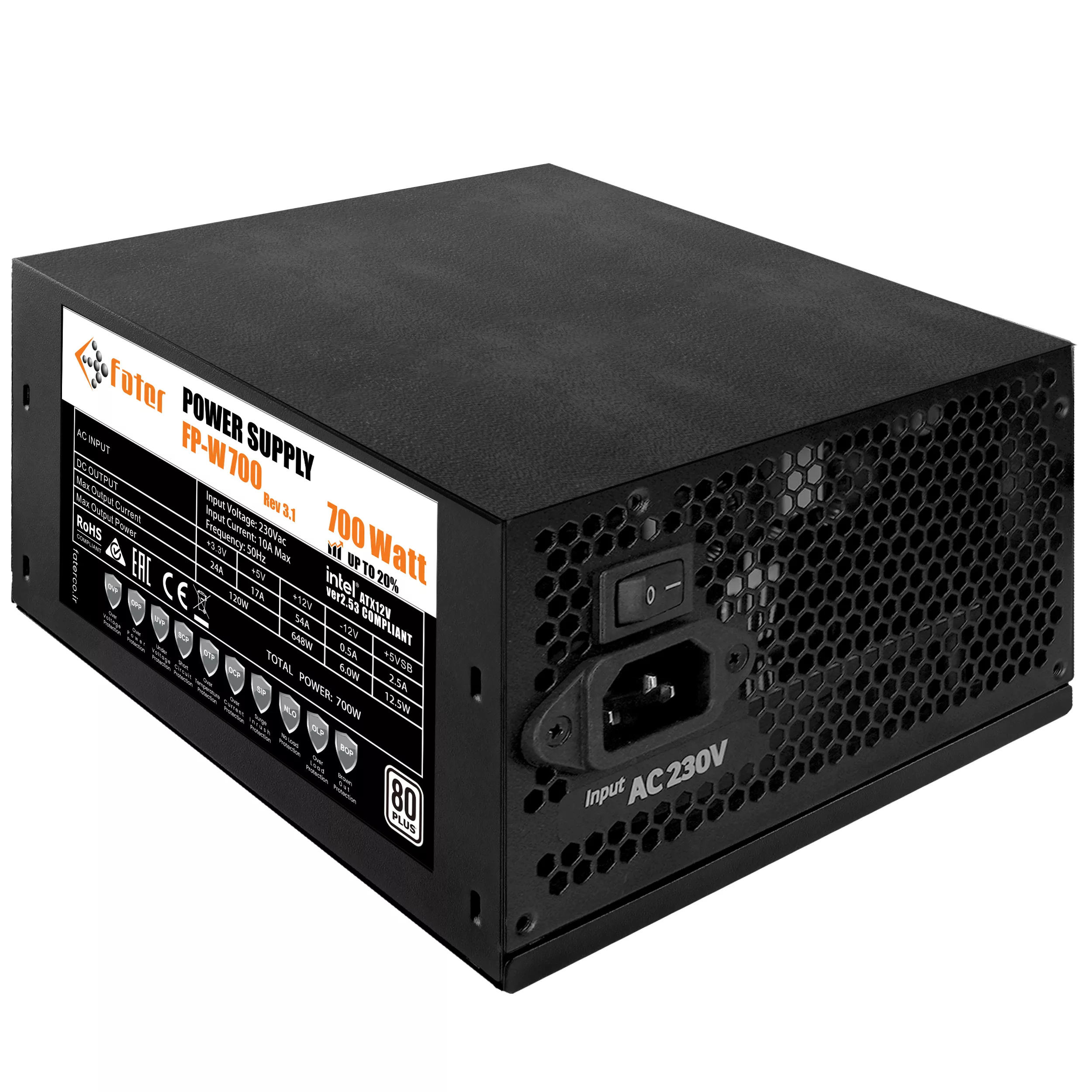 منبع تغذیه کامپیوتر 700 وات فاطر مدل FP-W700 80Plus 700W