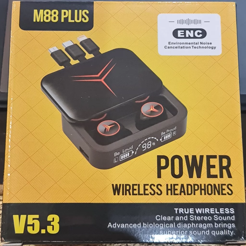 هدست بلوتوثی مدل m88 plus v5.3 enc