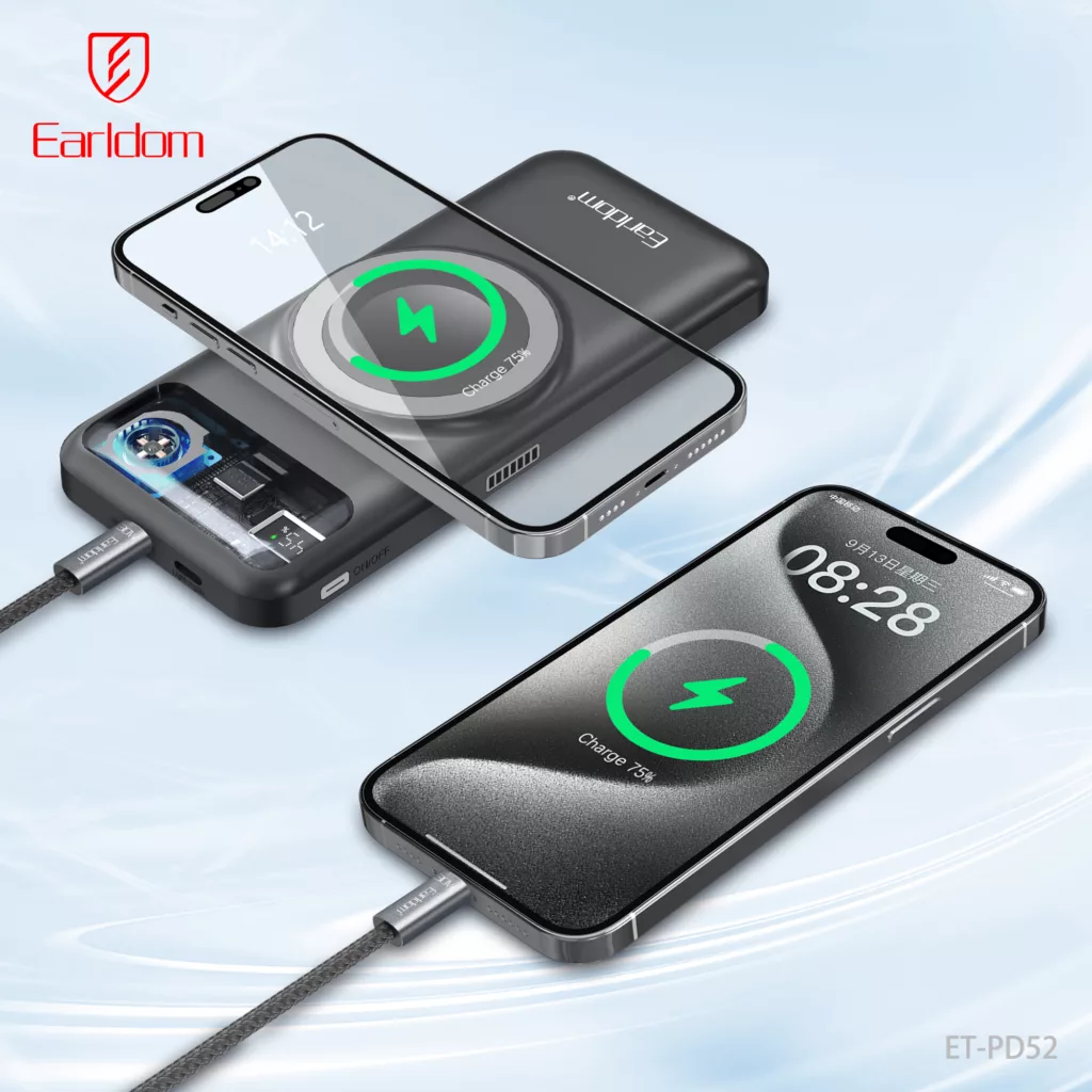 پاوربانک ارلدام مدل 5IN1 PD52 ظرفیت 10000 میلی آمپر ساعت