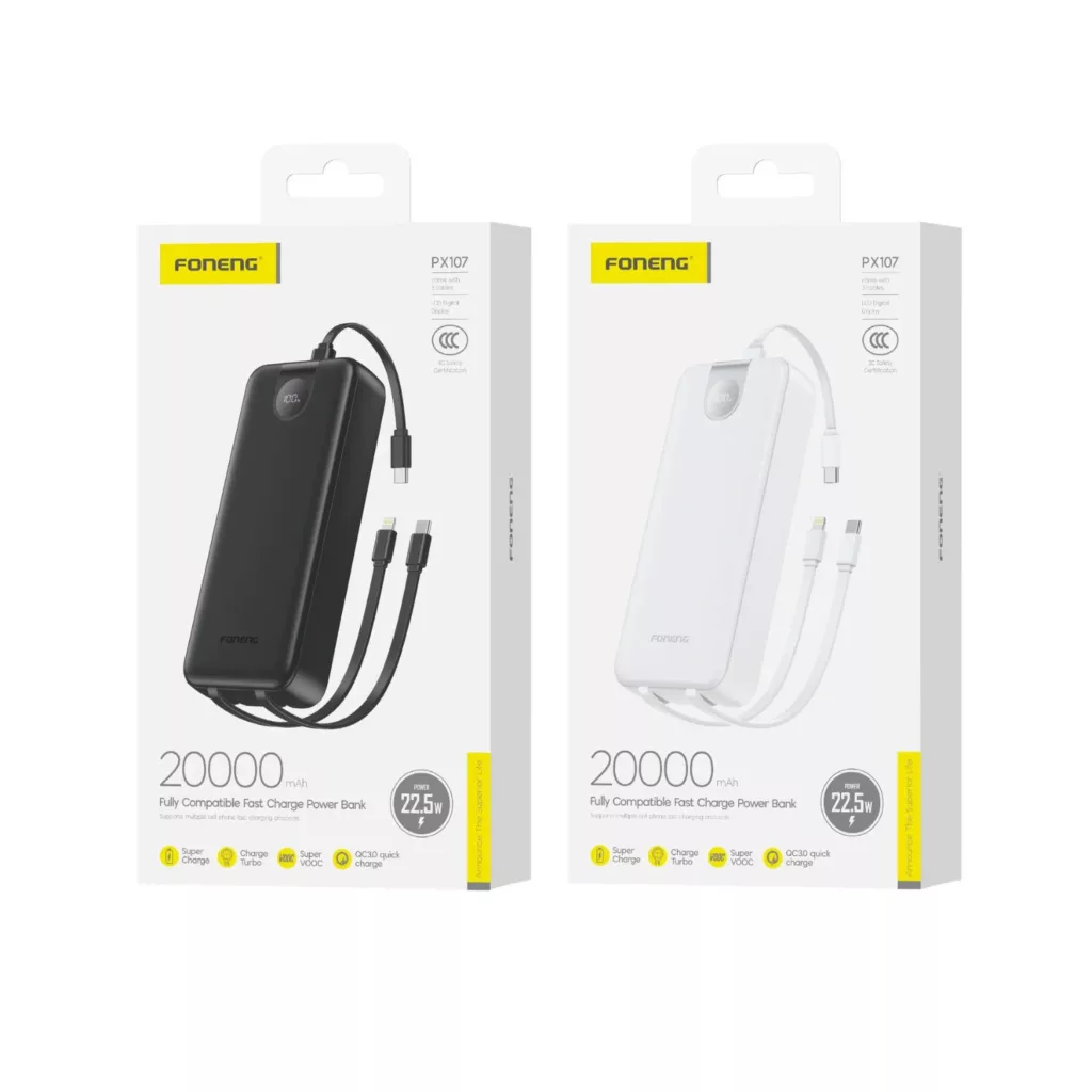 پاوربانک فوننگ مدل PX107ظرفیت 20000میلی آمپرساعت