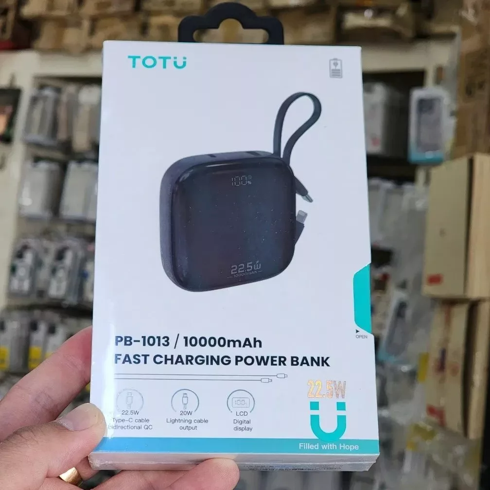 پاوربانک توتو مدل PB-1013 ظرفیت 10000میلی امپر