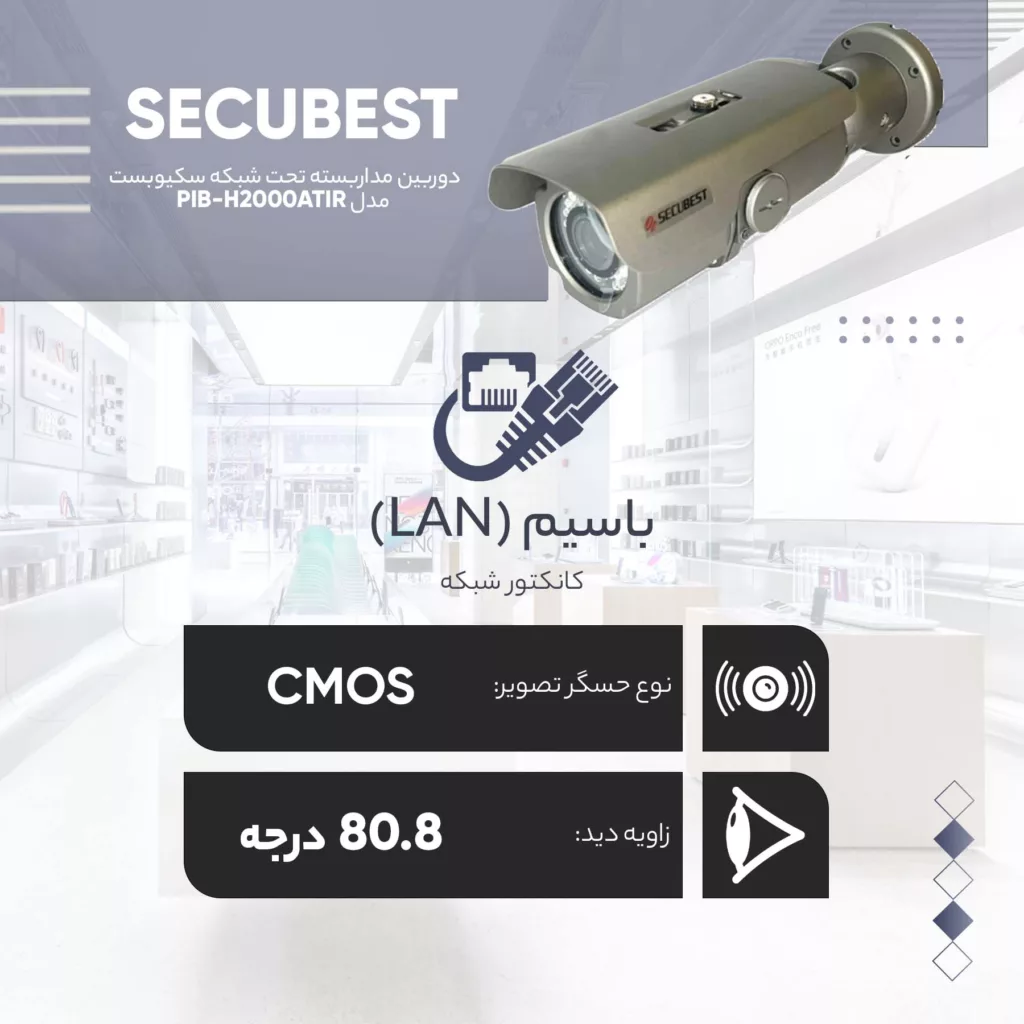 دوربین مداربسته تحت شبکه سکیوبست مدل PIB-H2000ATIR