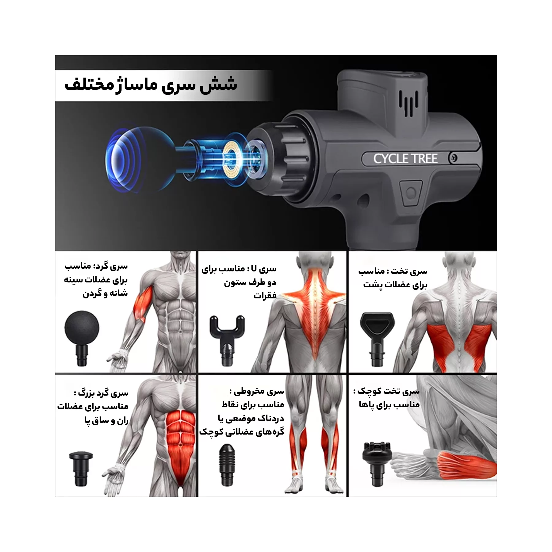 ماساژور برقی سایکل تیری مدل MG04