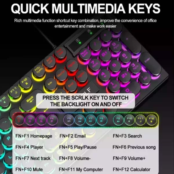 کیبورد و موس مخصوص بازی تی ولف مدل TF270