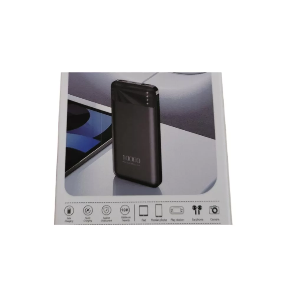 پاوربانک مدل 2.1A ظرفیت 10000 میلی آمپرساعت به همراه کابل تبدیل microUSB