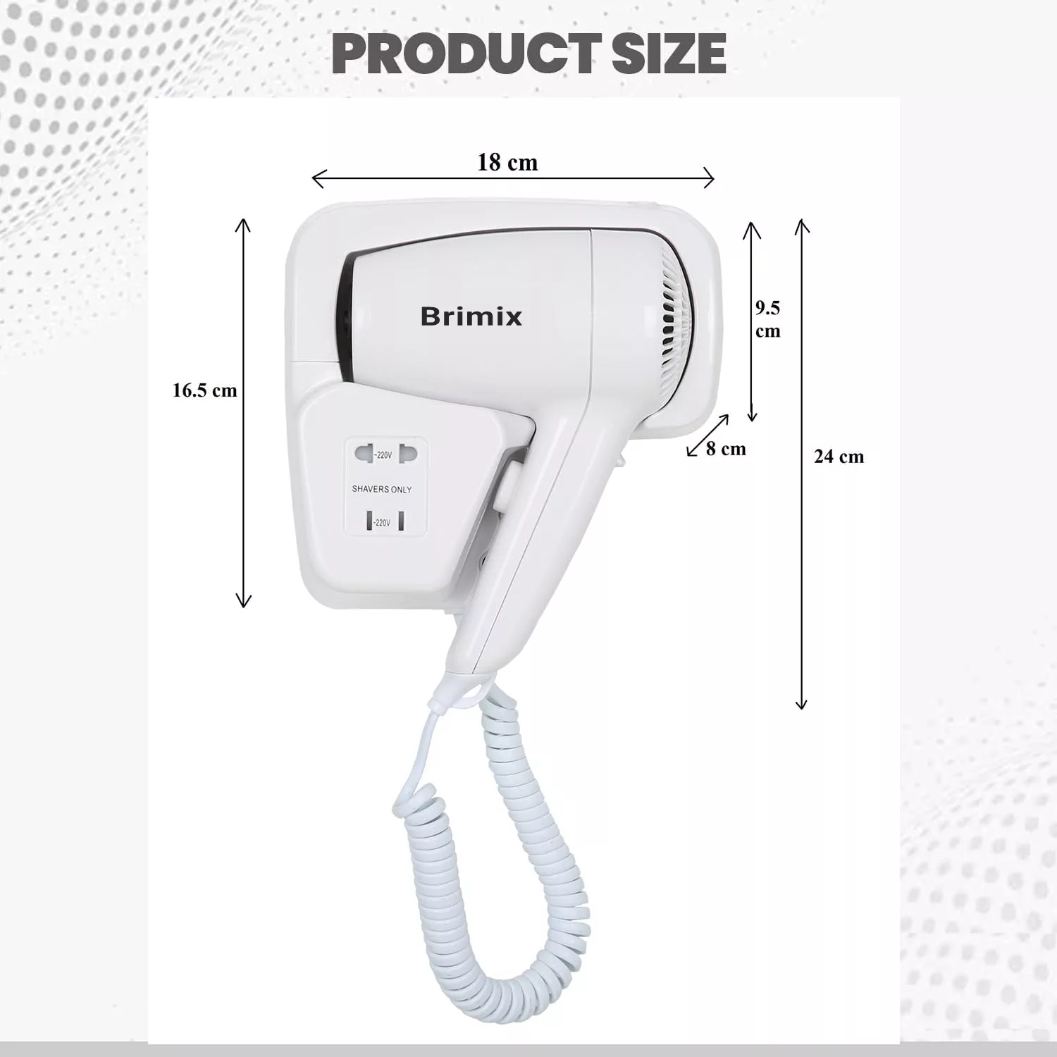 سشوار بریمیکس مدل دیواری 882