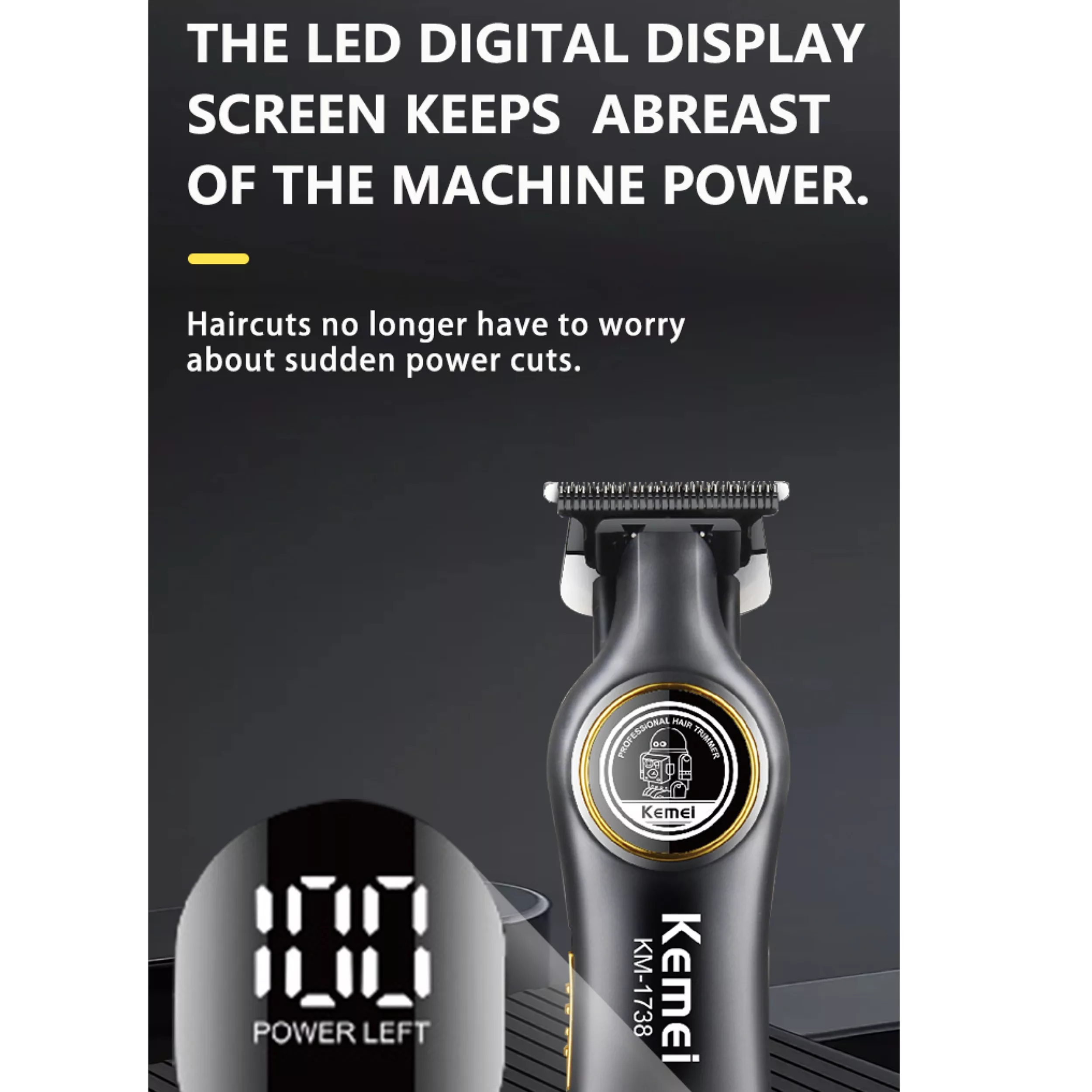 ماشین اصلاح موی سر و صورت شارژی کیمی مدل km-1738