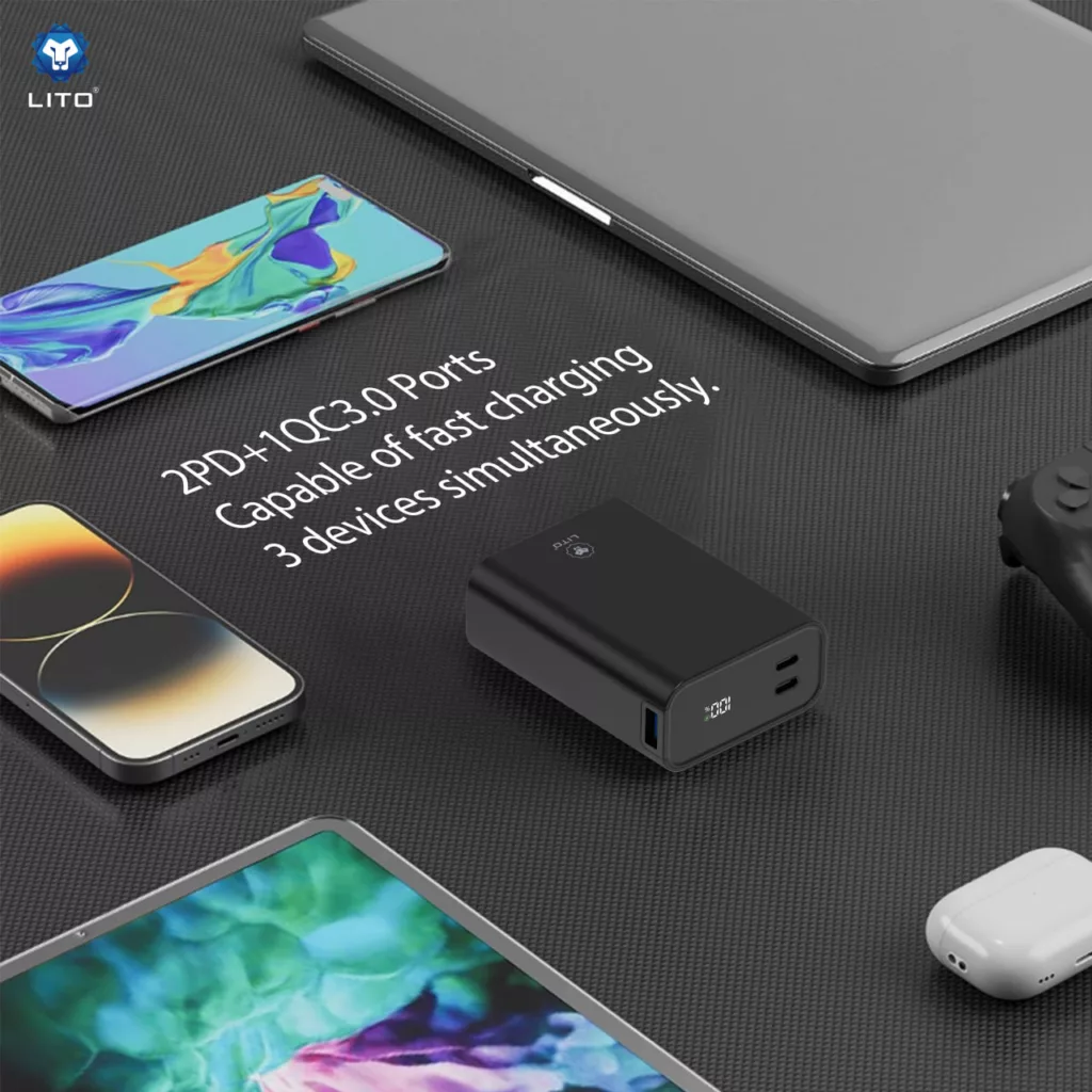 پاوربانک لیتو اسکرین مدل LP-02 با ظرفیت 20000 میلی آمپر ساعت