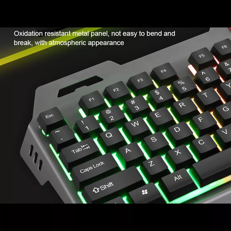 کیبورد و ماوس گیمینگ لایماید مدل T19، سوییچ ممبران، Full-Size، نورپردازی LED RGB