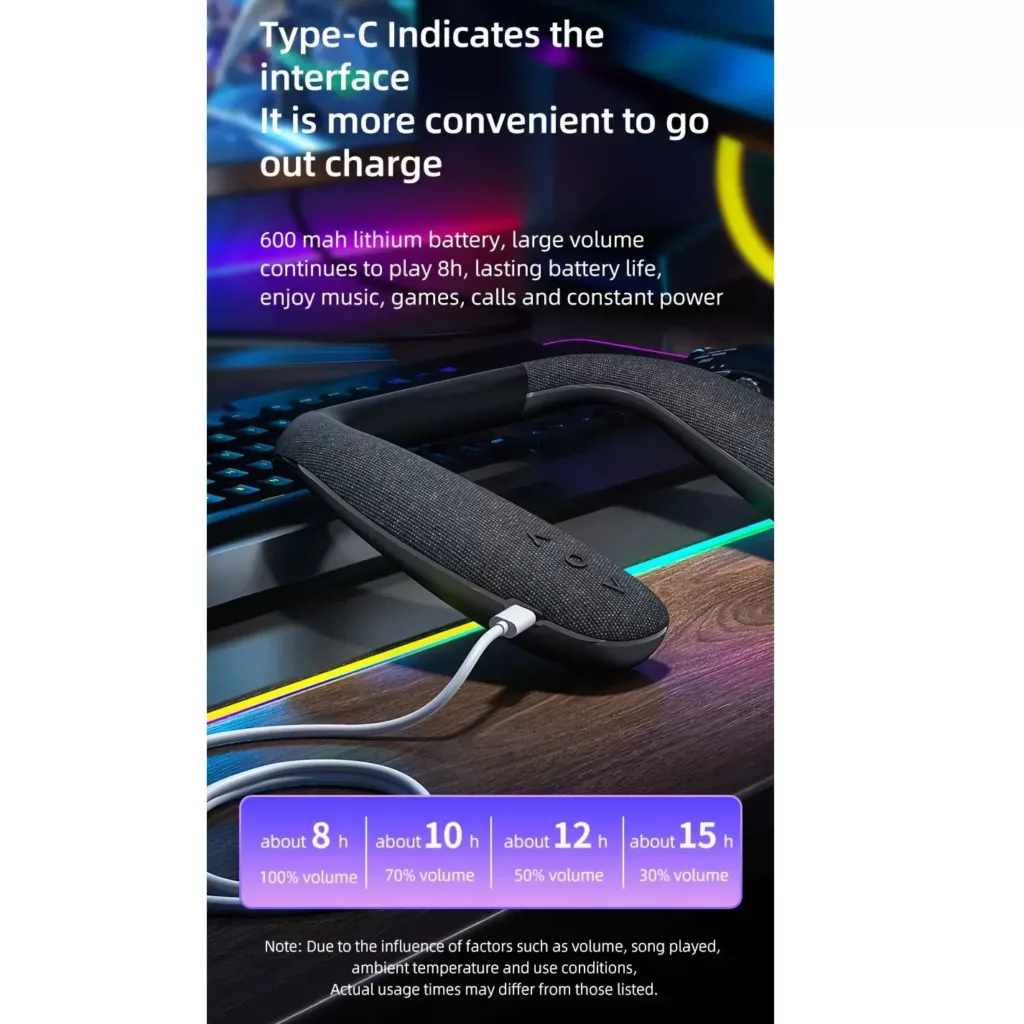 اسپیکر گیمینگ گردنی راکمیا مدل EBS-905