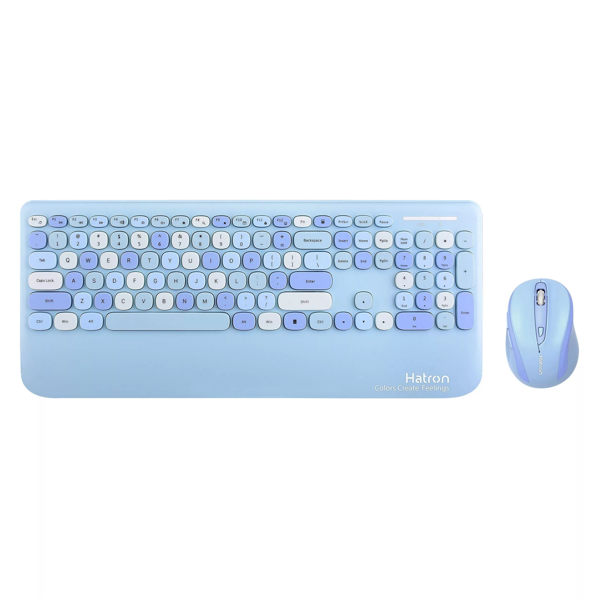 کیبورد و ماوس بی سیم هترون مدل HKCW350، سوییچ ممبران، Full-Size