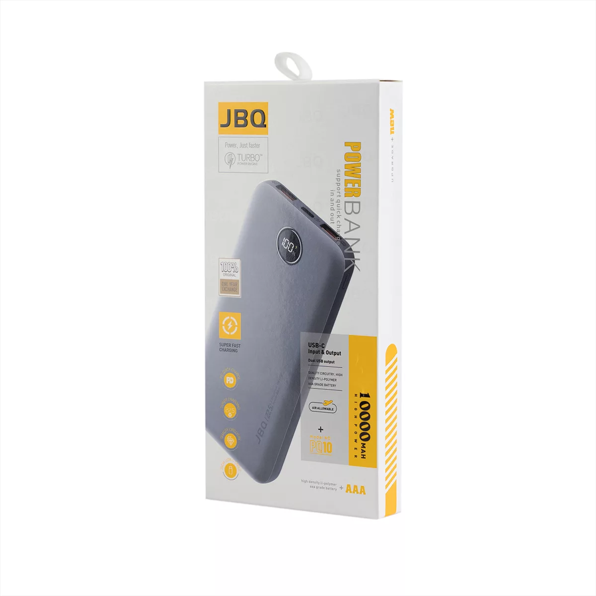 پاوربانک جی بی کیو مدل pq10 ظرفیت 10000 میلی آمپر ساعت