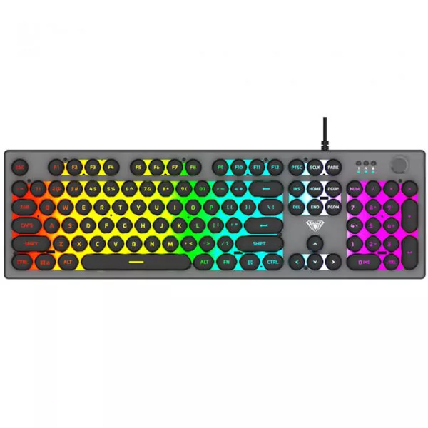 کیبورد گیمینگ آئولا مدل WIND F2028، سوییچ ممبران، Full-Size، نورپردازی LED RGB