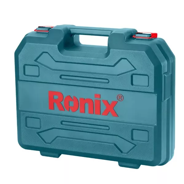 دریل چکشی سه نظام 13 میلیمتری مقاوم 20 ولت رونیکس کد RS-8619 مجموعه 53 عددی