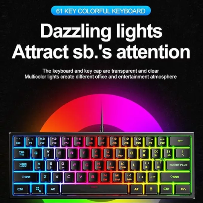 کیبورد مخصوص بازی نورث پلاس مدل KEYBOARD PHANTOM K301