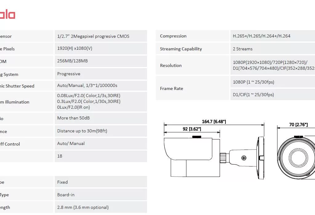دوربین مداربسته تحت شبکه داهوا مدل DH-IPC-HFW1230SP
