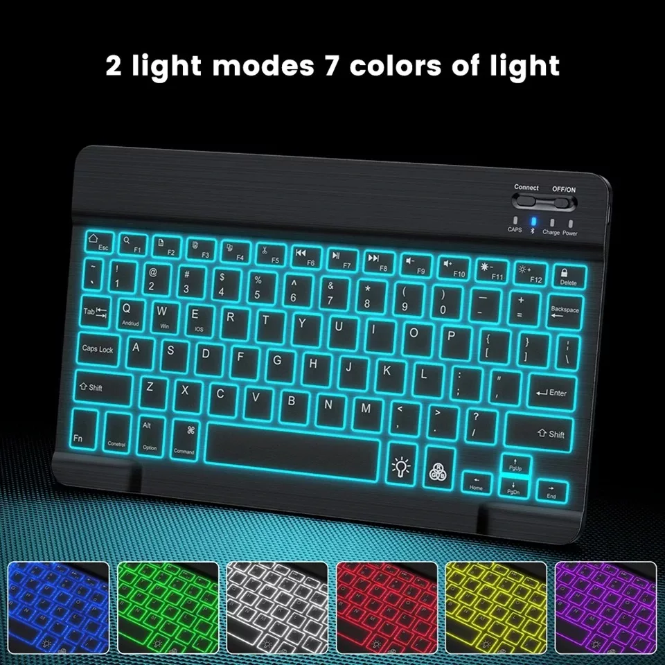 کیبورد و ماوس بلوتوثی مدل RGB 7 Colors