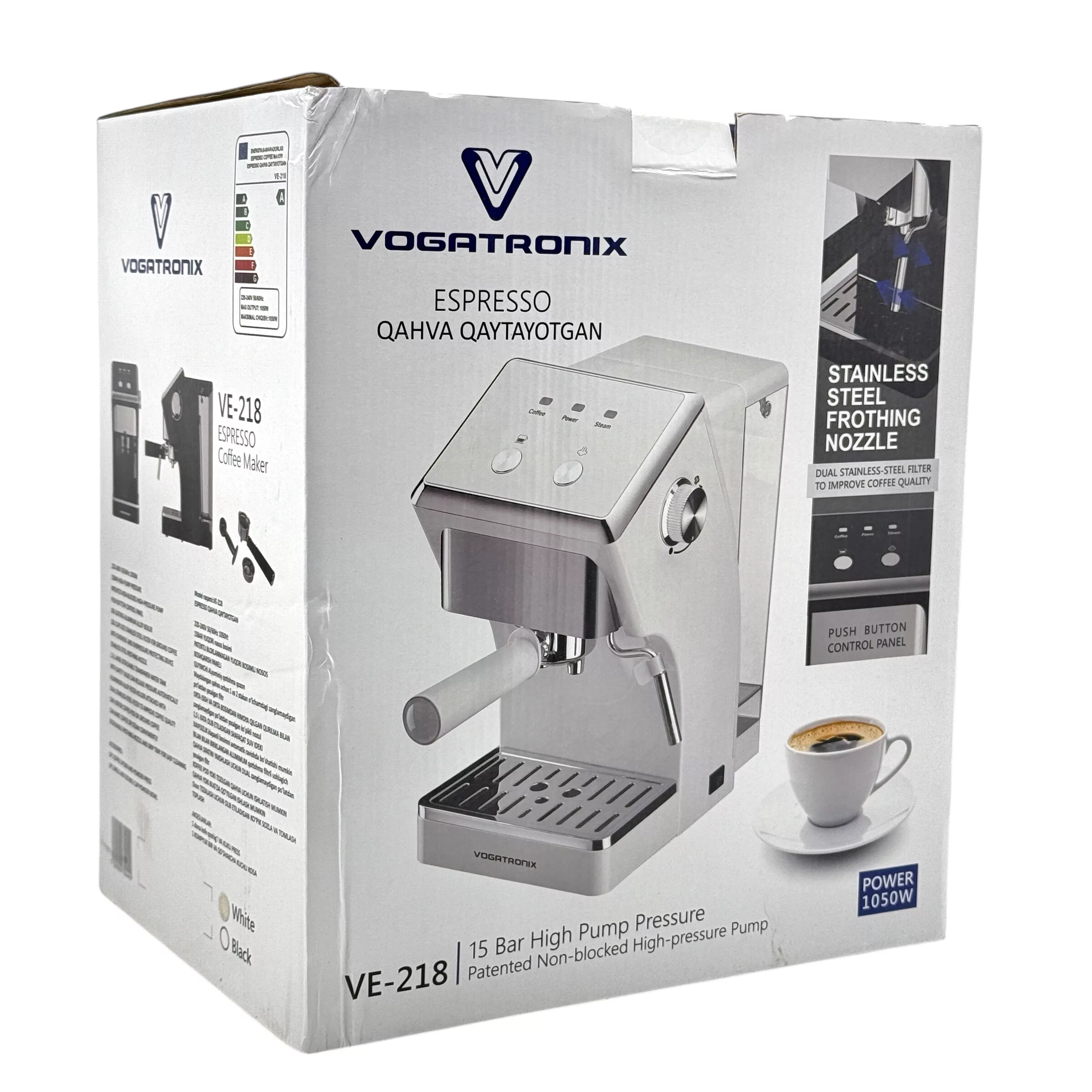 اسپرسو ساز ۱۵۰۰ میلیلیتر وگاترونیکس مدل VE-218